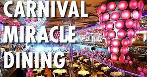 Carnival Miracle Tour & Review: Dining ~ Carnival Cruise Line ~ Cruise Ship Tour & Review