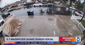 Video shows ground shaking during Southern California earthquake
