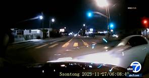 Dashcam video captures fiery 2-car crash at North Hollywood intersection