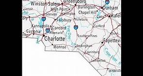 map of North Carolina USA