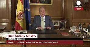 El Rey Juan Carlos I de España abdica en favor del príncipe Felipe