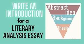 Write an Introduction for a Literary Analysis Essay