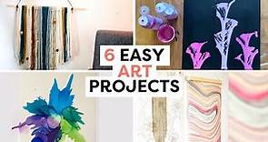 6 Easy Art DIYs For the Weekend | Easy Art Projects