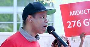 Clayton LeBouef speaks at the rally for kidnapped Nigerian Girls in Washington DC