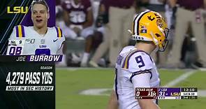 Burrow sets SEC record for passing yards in a season