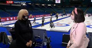 Curling coach at 2021 Canada Olympic trials