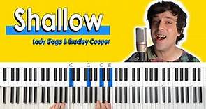How To Play “Shallow” by Lady Gaga [Easy Piano Chords Tutorial]