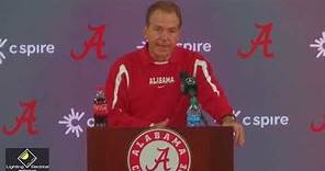 Nick Saban holds final press conference before Tennessee, updates injuries