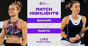 Maria Sakkari vs. Petra Martic | 2023 Linz Semifinal| WTA Match Highlights