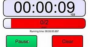 Online Stopwatch Loop Timer Demo
