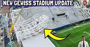 FINALLY, THE ROOF IS UP! New Gewiss Stadium Renovations Update! Roof Installation, Corner Area