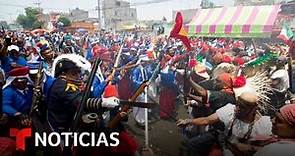 Mexicanos conmemoran el 5 de Mayo recreando la Batalla de Puebla
