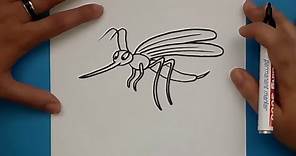Como dibujar un mosquito paso a paso | How to draw a mosquito