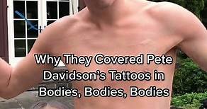 Why they covered Pete Davidson’s tattoos in new movie Bodies, Bodies, Bodies. What do you think of his character David’s look? Designed by makeup department head Sarah Graalman. #petedavidson #petedavidsontattoo #petedavidsonfanpage #petedavidsonedit #bodiesbodiesbodies#greenscreen