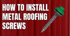 How to install a metal roof screw