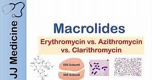 Macrolides (Azithromycin, Erythromycin) | Bacterial Targets, Mechanism of Action, Adverse Effects