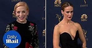 Sarah Paulson & Holland Taylor arrive separately at 2018 Emmys