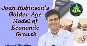 Joan Robinson's Golden Age Model of Economic Growth in Hindi