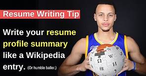 How to Write a Resume Profile Summary Like a Baller