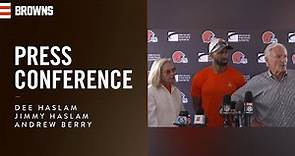 Jimmy Haslam, Dee Haslam, and Andrew Berry | Press Conference