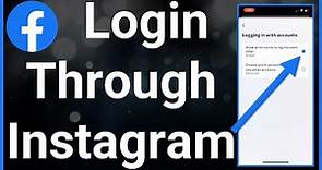 How To Login To Facebook From Instagram