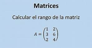 Cálculo del rango de una matriz - Ejercicio 02 - paso a paso