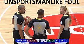 Unsportsmanlike fouls (C1-C2-C3-C4) at FIBA World Cup 2023.