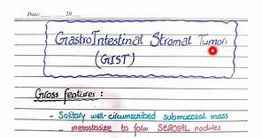 Gastrointestinal Stromal Tumor ; GIST