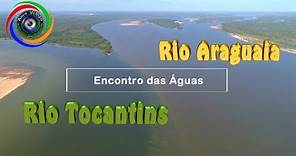 Exato encontro dos Rios Araguaia e Tocantins | Sobrevoo e imagens Fantásticas Drone