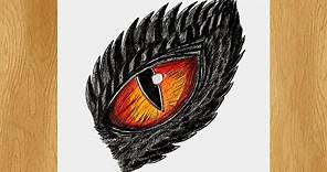 How to Draw a Dragon Eye I Dragon Eye Drawing Tutorial