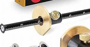 Clarke Brothers Wheel Marking Gauge - Woodworking Marking Scriber Kit With 2 Replacement Cutters - Wood Marking Tools With Graduated Inch & MM Scale - Wood Scribe Tool For Carpenter