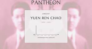 Yuen Ren Chao Biography - Chinese-American linguist and educator (1892–1982)
