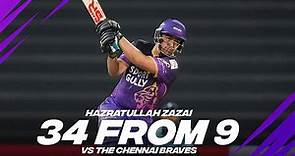 Hazratullah Zazai 34 from 9 balls vs The Chennai Braves | Day 5 | Player Highlights
