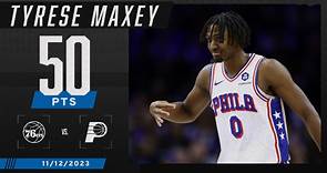 Tyrese Maxey scores CAREER-HIGH 50 PTS with 7️⃣ 3-pointers 👏 | NBA on ESPN