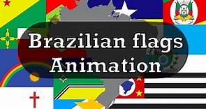 Brazilian flags animation