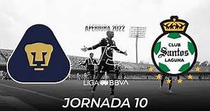 Resumen y Goles | Pumas vs Santos | Liga BBVA MX | Apertura 2022 - Jornada 10