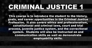 CTE Criminal Justice curriculum guide Video