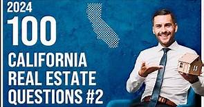California Real Estate Exam 2 2024 (100 Questions with Explained Answers)