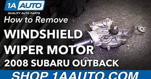 How to Replace Wiper Motor 04-09 Subaru Outback