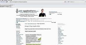 Burger King Job Application Online