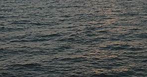 Sea wave under sunset