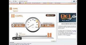 Teste de Velocidade de Internet Banda Larga no Brasil-COPEL