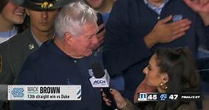 Mack Brown was emotional after Double OT win over Duke