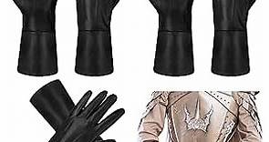 Suhine 3 Pairs Mens Leather Gloves Winter Driving Cycling Riding Gloves Men Warm Lined Full-Hand Gift Gloves Outdoor Warm Waterproof Gloves