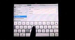 iPad Internet (APN) Settings