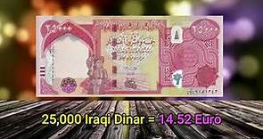 Iraqi 25000 Dinar Note
