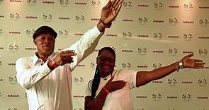 Usain Bolt's parents, Wellesley and Jennifer visit Copacabana – video