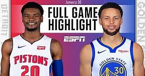 Detroit Pistons vs. Golden State Warriors [FULL GAME HIGHLIGHTS] | NBA on ESPN