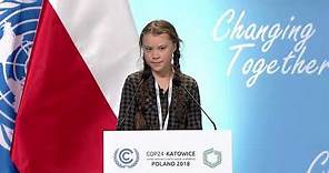 Full Speech: 15-year old Greta Thunberg at COP24 in Katowice 2018