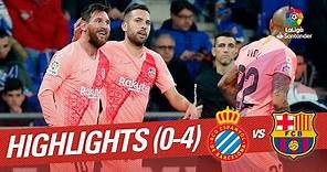 Highlights RCD Espanyol vs FC Barcelona (0-4)